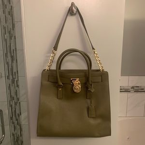 Michael Kors Hamilton Large Olive Green Tote